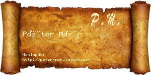 Péter Mór névjegykártya