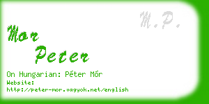 mor peter business card