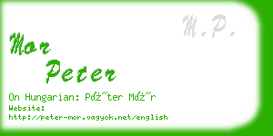 mor peter business card